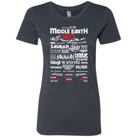 T-Shirts Vintage Navy / S Middle Earth Fest Women's Triblend T-Shirt