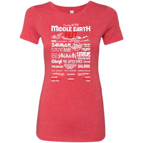 T-Shirts Vintage Red / S Middle Earth Fest Women's Triblend T-Shirt