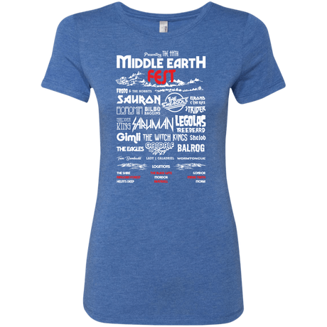 T-Shirts Vintage Royal / S Middle Earth Fest Women's Triblend T-Shirt