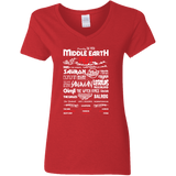 T-Shirts Red / S Middle Earth Fest Women's V-Neck T-Shirt