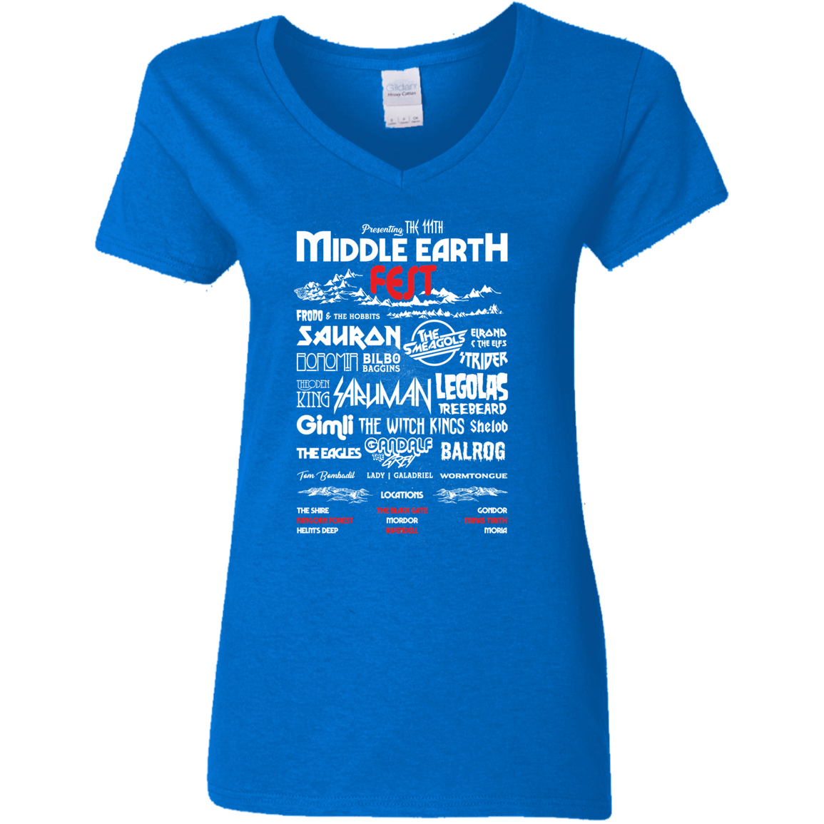 T-Shirts Royal / S Middle Earth Fest Women's V-Neck T-Shirt