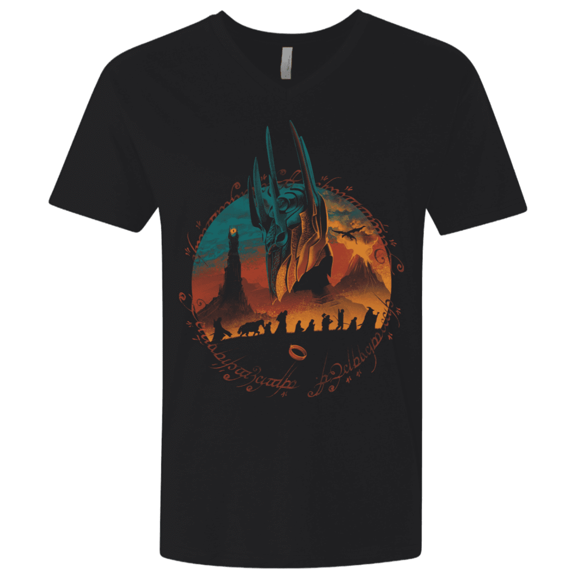 T-Shirts Black / X-Small Middle Earth Quest Men's Premium V-Neck