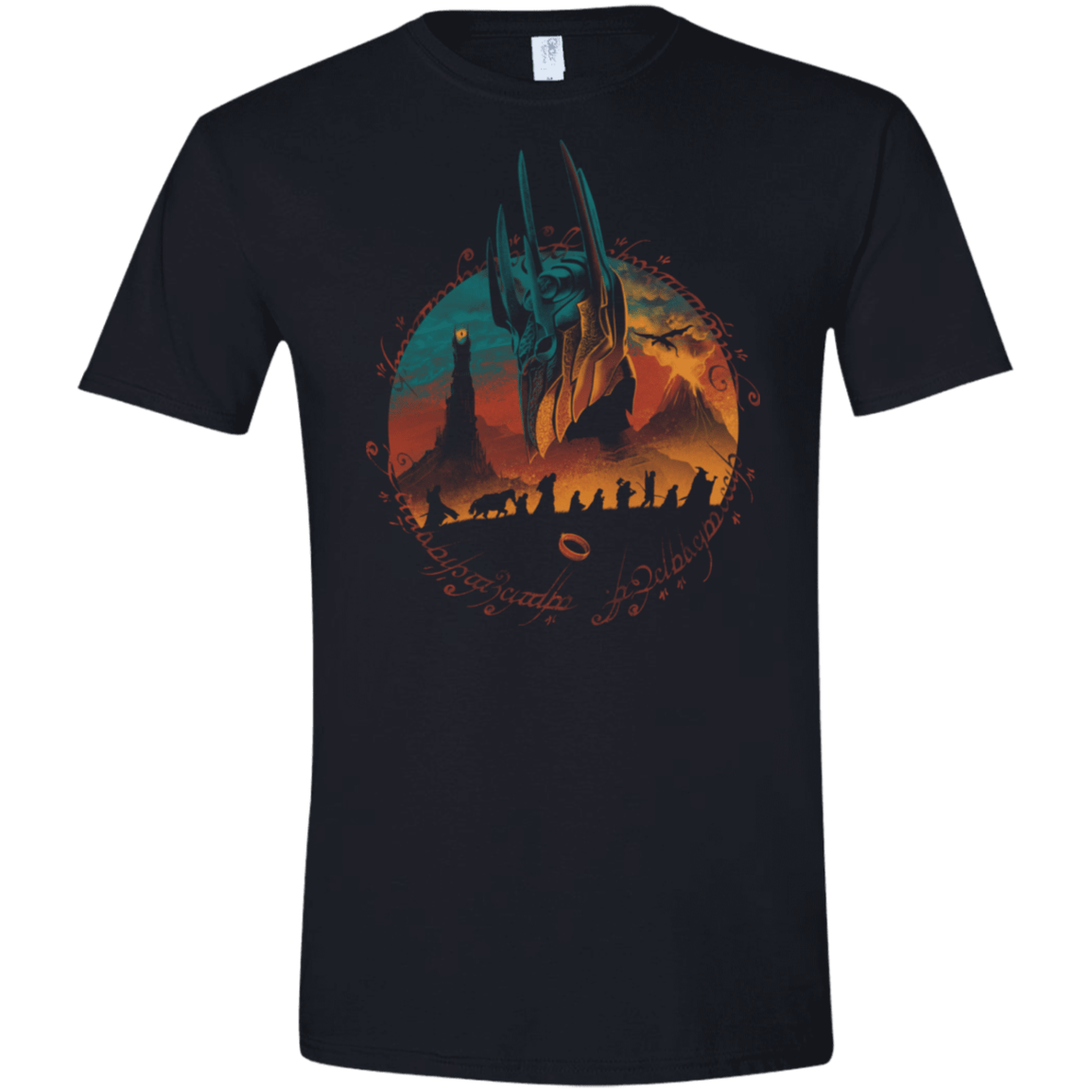 T-Shirts Black / X-Small Middle Earth Quest Men's Semi-Fitted Softstyle