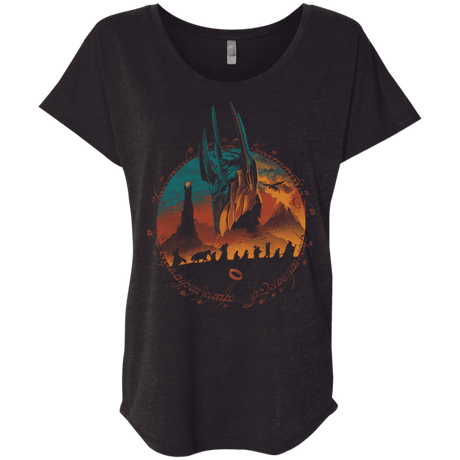 T-Shirts Vintage Black / X-Small Middle Earth Quest Triblend Dolman Sleeve