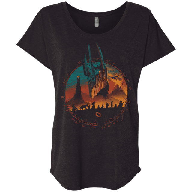 T-Shirts Vintage Black / X-Small Middle Earth Quest Triblend Dolman Sleeve