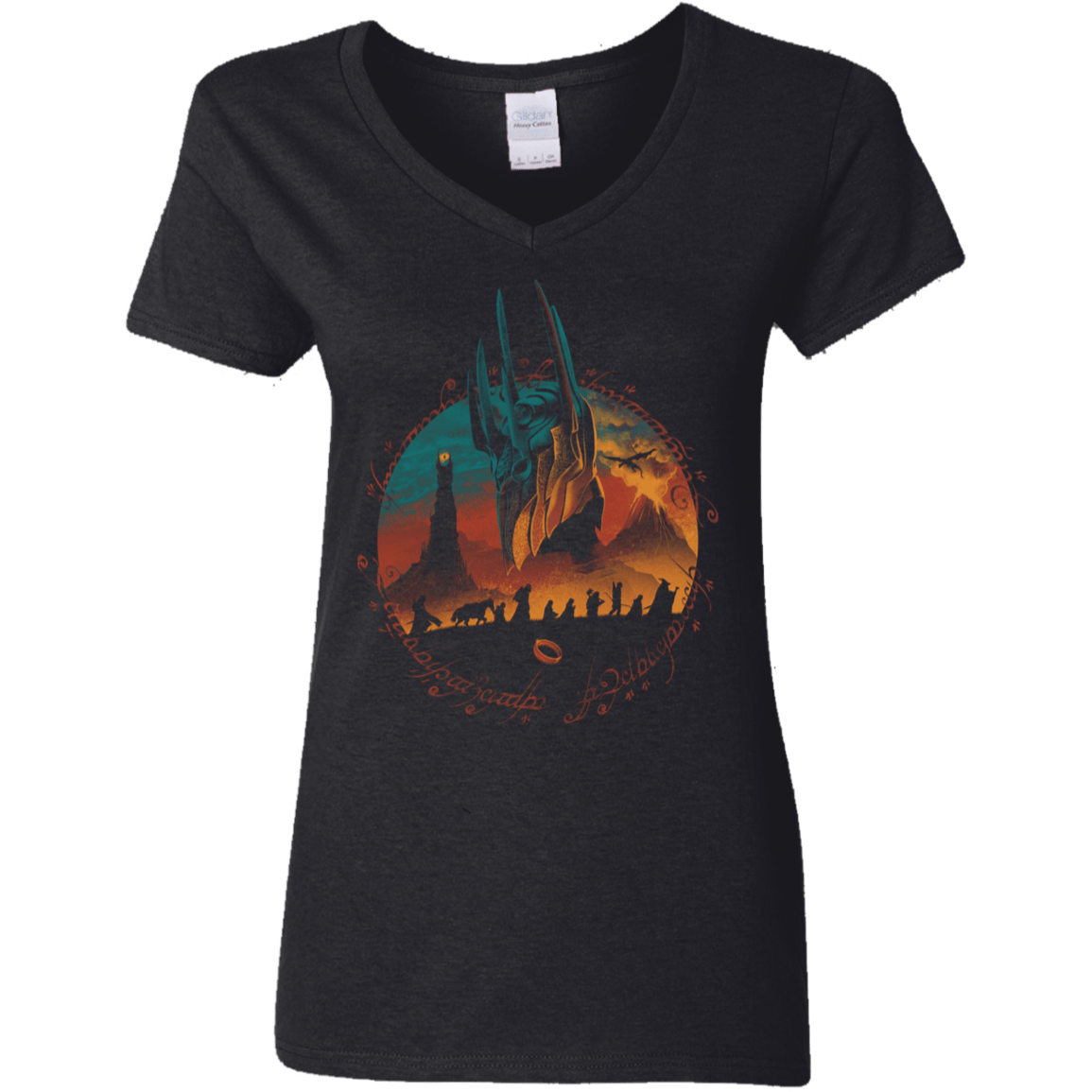 T-Shirts Black / S Middle Earth Quest Women's V-Neck T-Shirt