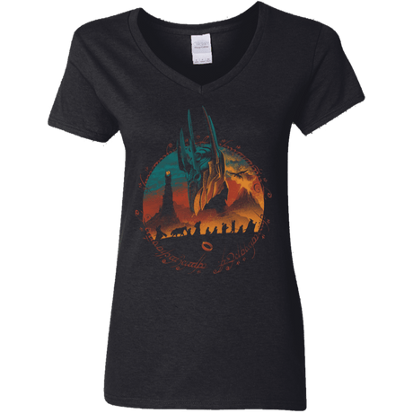 T-Shirts Black / S Middle Earth Quest Women's V-Neck T-Shirt