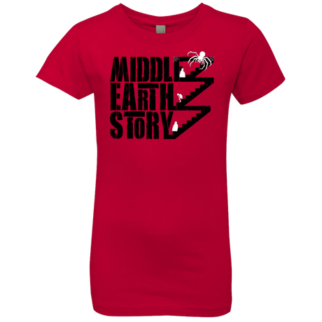 T-Shirts Red / YXS Middle Earth Story Girls Premium T-Shirt