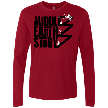 T-Shirts Cardinal / Small Middle Earth Story Men's Premium Long Sleeve