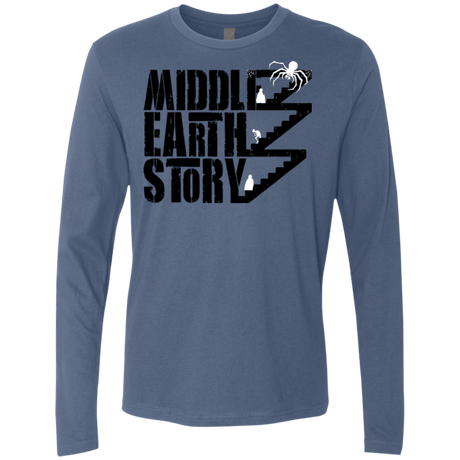T-Shirts Indigo / Small Middle Earth Story Men's Premium Long Sleeve
