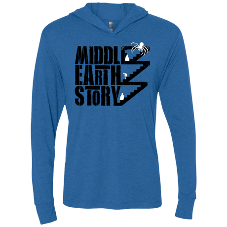 T-Shirts Vintage Royal / X-Small Middle Earth Story Triblend Long Sleeve Hoodie Tee