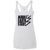 T-Shirts Heather White / X-Small Middle Earth Story Women's Triblend Racerback Tank