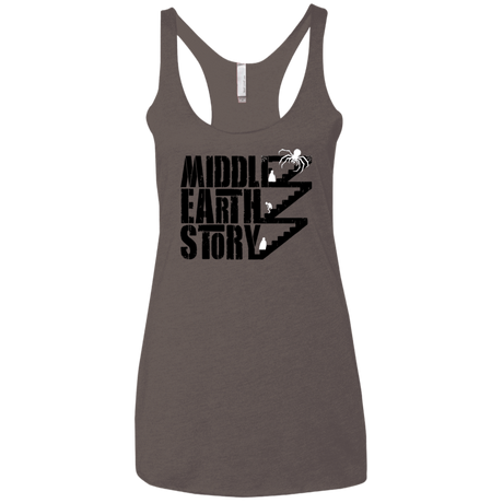 T-Shirts Macchiato / X-Small Middle Earth Story Women's Triblend Racerback Tank