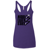 T-Shirts Purple / X-Small Middle Earth Story Women's Triblend Racerback Tank
