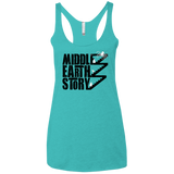 T-Shirts Tahiti Blue / X-Small Middle Earth Story Women's Triblend Racerback Tank
