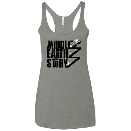 T-Shirts Venetian Grey / X-Small Middle Earth Story Women's Triblend Racerback Tank