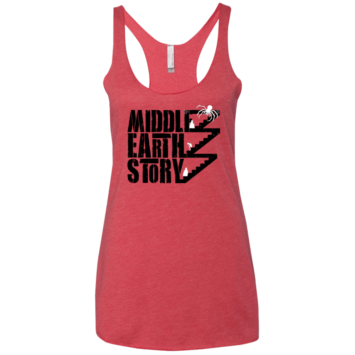 T-Shirts Vintage Red / X-Small Middle Earth Story Women's Triblend Racerback Tank
