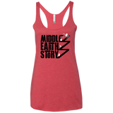 T-Shirts Vintage Red / X-Small Middle Earth Story Women's Triblend Racerback Tank
