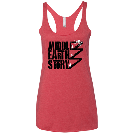 T-Shirts Vintage Red / X-Small Middle Earth Story Women's Triblend Racerback Tank