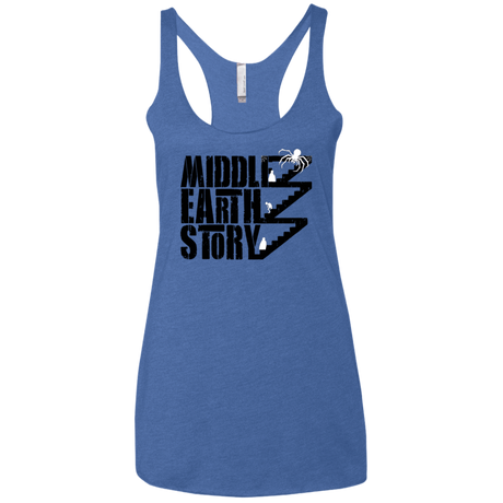 T-Shirts Vintage Royal / X-Small Middle Earth Story Women's Triblend Racerback Tank