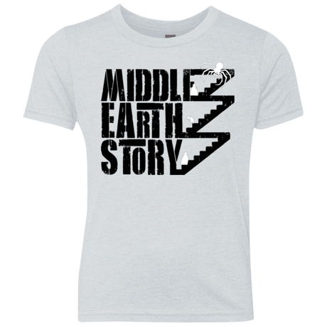 T-Shirts Heather White / YXS Middle Earth Story Youth Triblend T-Shirt
