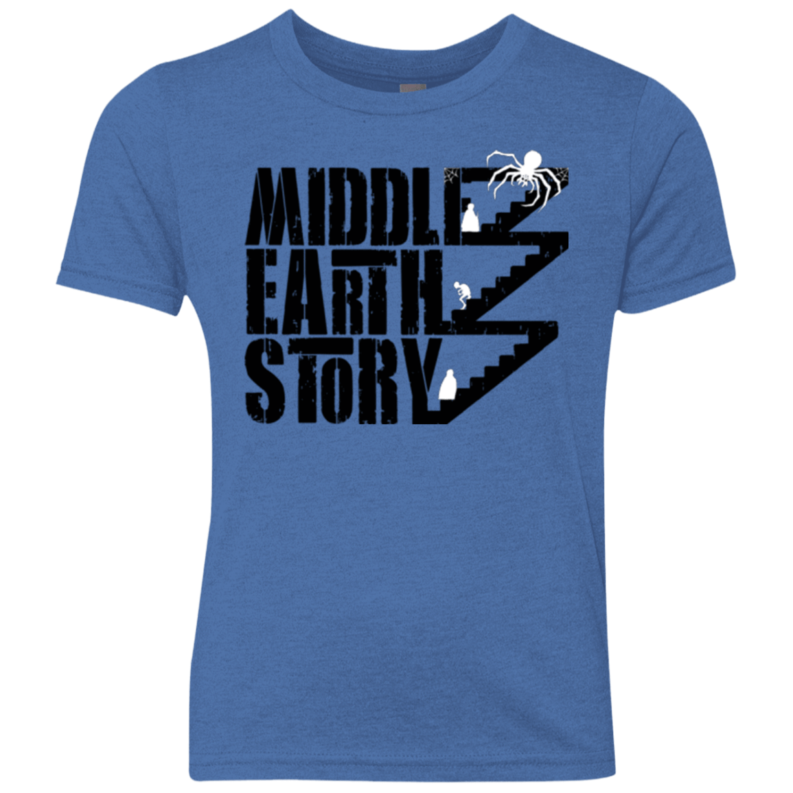 T-Shirts Vintage Royal / YXS Middle Earth Story Youth Triblend T-Shirt