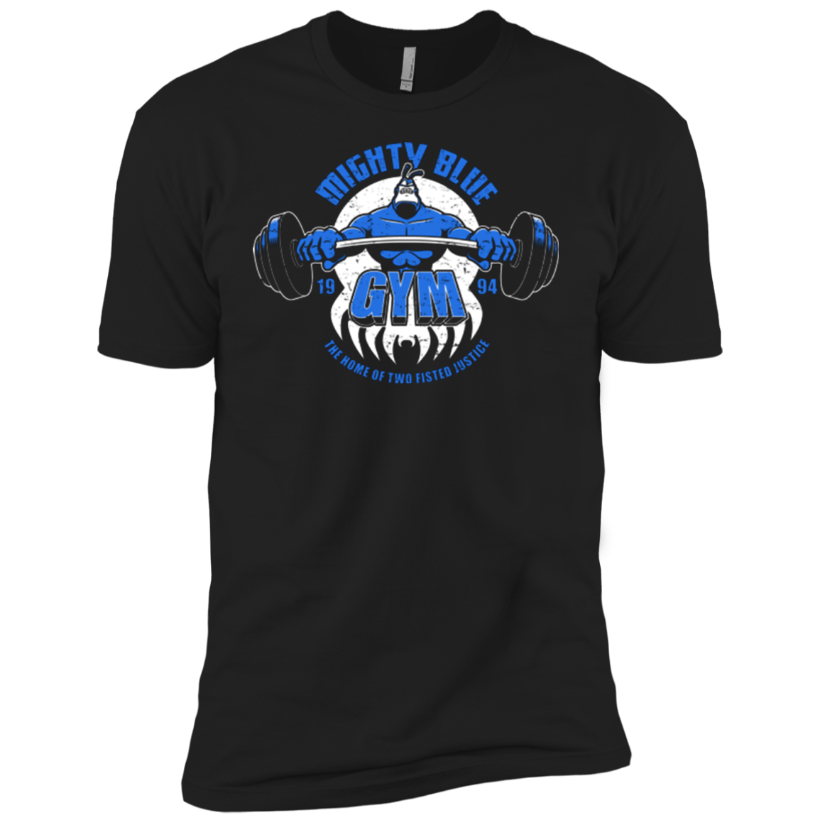 T-Shirts Black / YXS Mighty Blue Gym Boys Premium T-Shirt