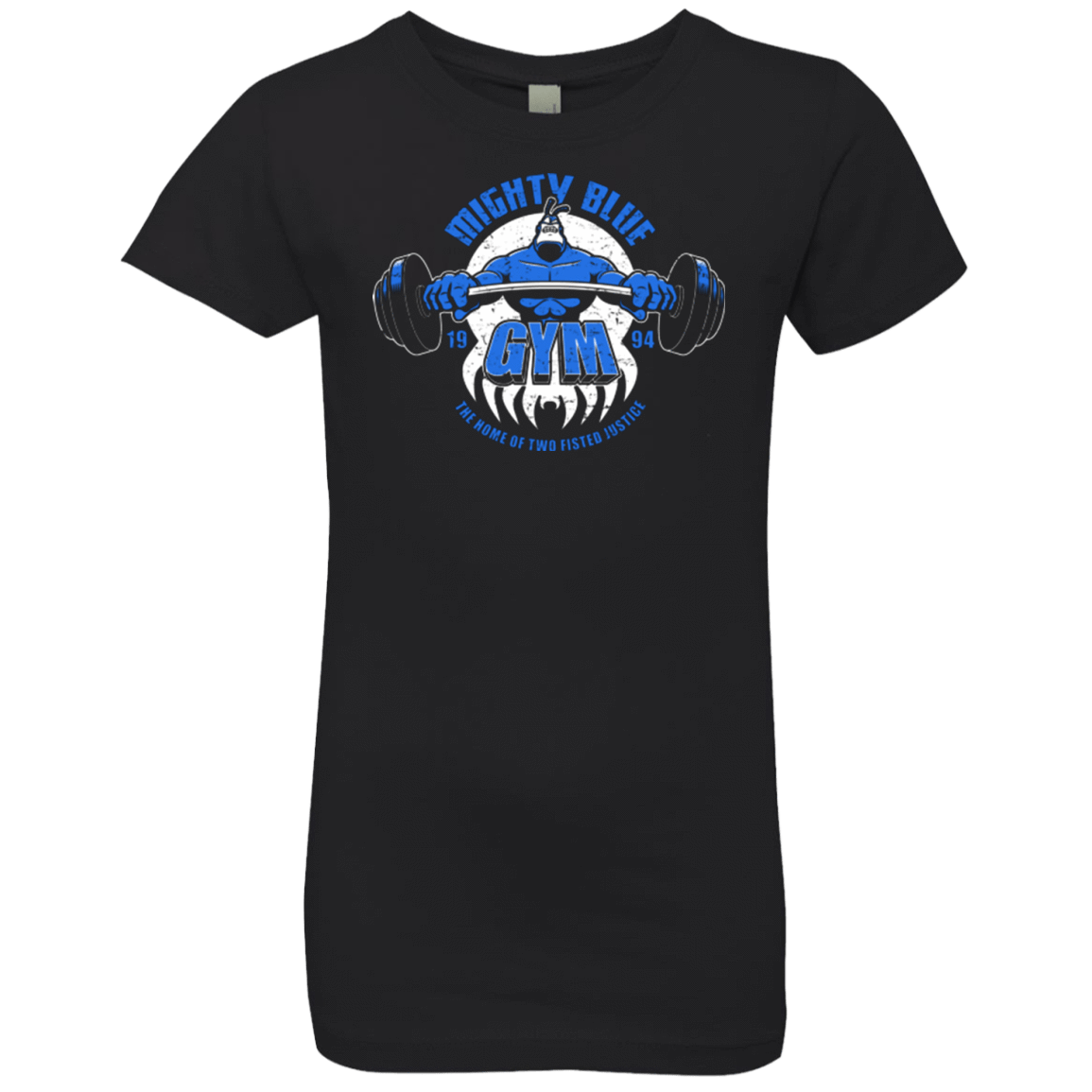 T-Shirts Black / YXS Mighty Blue Gym Girls Premium T-Shirt