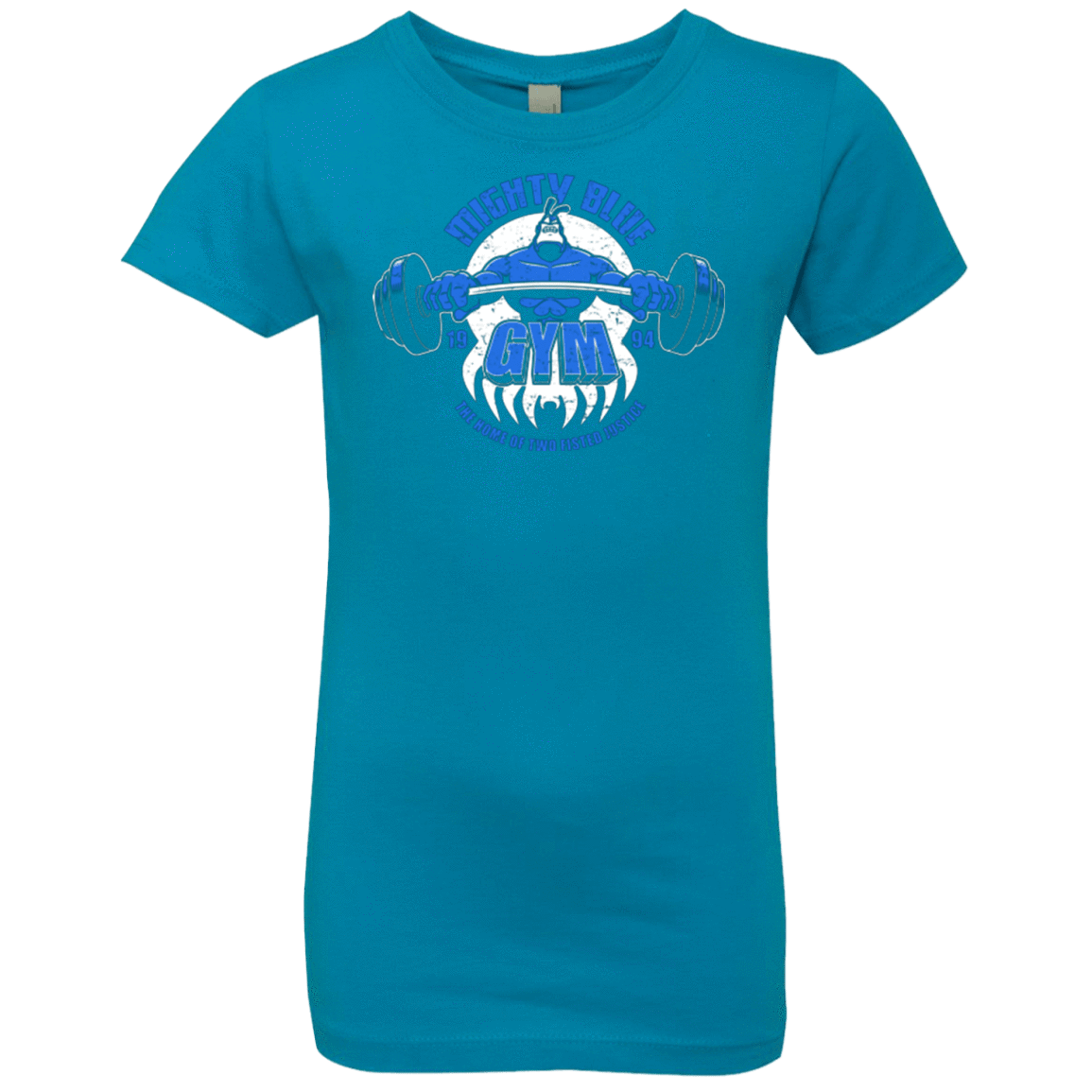T-Shirts Turquoise / YXS Mighty Blue Gym Girls Premium T-Shirt