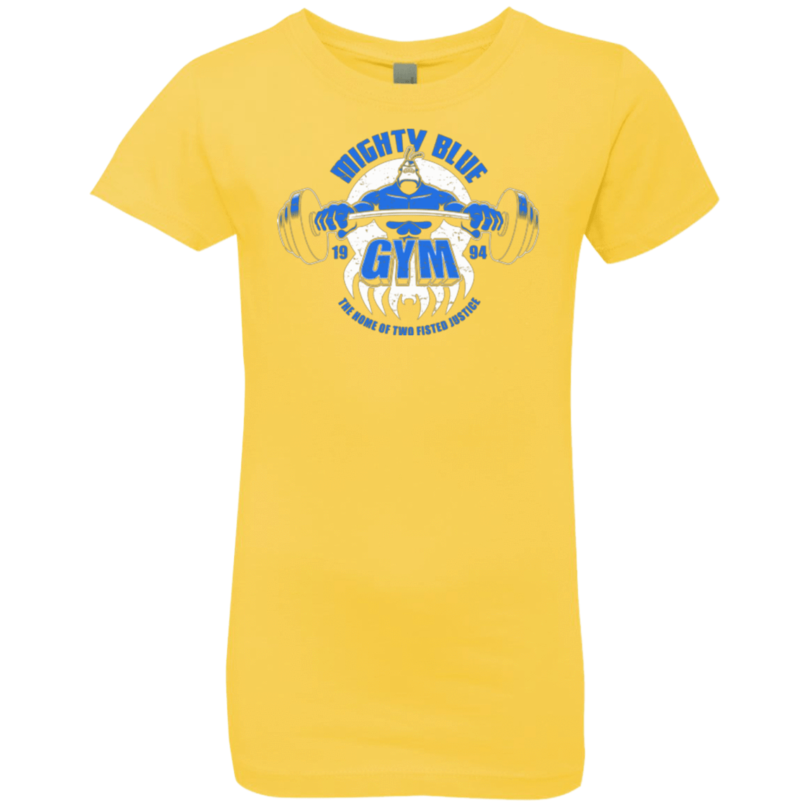 T-Shirts Vibrant Yellow / YXS Mighty Blue Gym Girls Premium T-Shirt