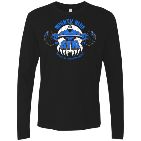 T-Shirts Black / Small Mighty Blue Gym Men's Premium Long Sleeve