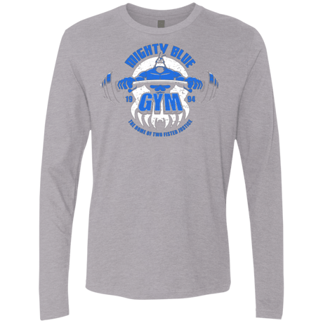 T-Shirts Heather Grey / Small Mighty Blue Gym Men's Premium Long Sleeve