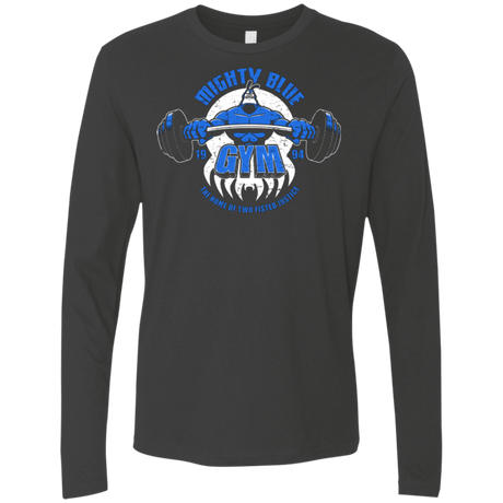 T-Shirts Heavy Metal / Small Mighty Blue Gym Men's Premium Long Sleeve