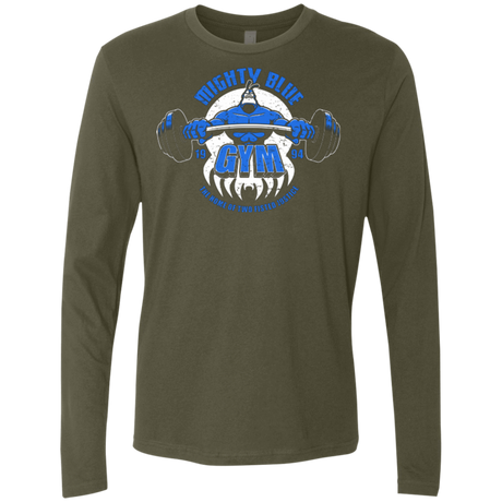 T-Shirts Military Green / Small Mighty Blue Gym Men's Premium Long Sleeve