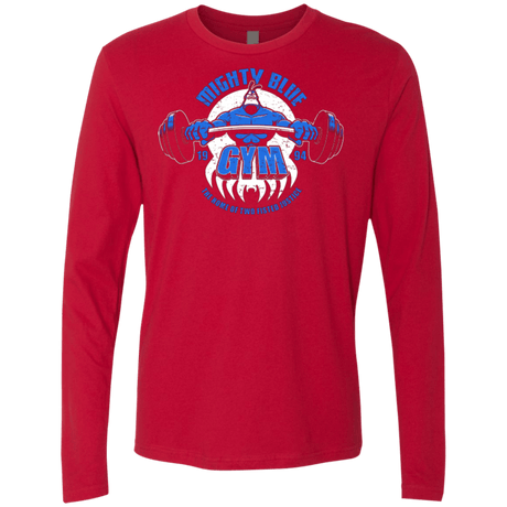 T-Shirts Red / Small Mighty Blue Gym Men's Premium Long Sleeve
