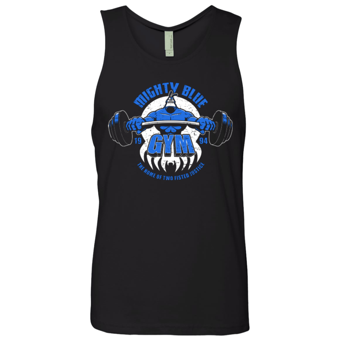 T-Shirts Black / Small Mighty Blue Gym Men's Premium Tank Top