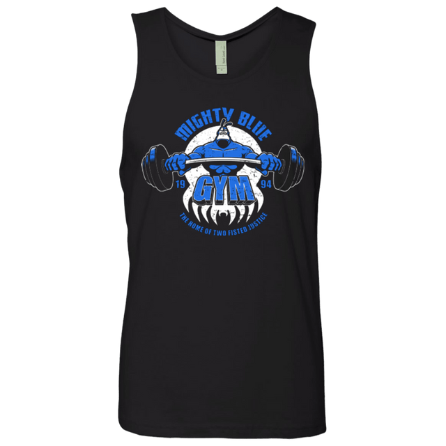 T-Shirts Black / Small Mighty Blue Gym Men's Premium Tank Top