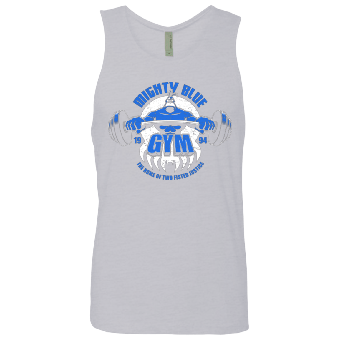 T-Shirts Heather Grey / Small Mighty Blue Gym Men's Premium Tank Top
