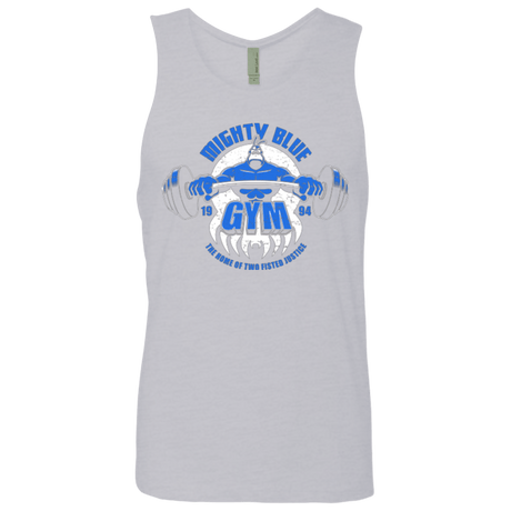 T-Shirts Heather Grey / Small Mighty Blue Gym Men's Premium Tank Top