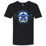T-Shirts Black / X-Small Mighty Blue Gym Men's Premium V-Neck