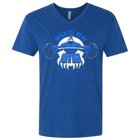 T-Shirts Royal / X-Small Mighty Blue Gym Men's Premium V-Neck