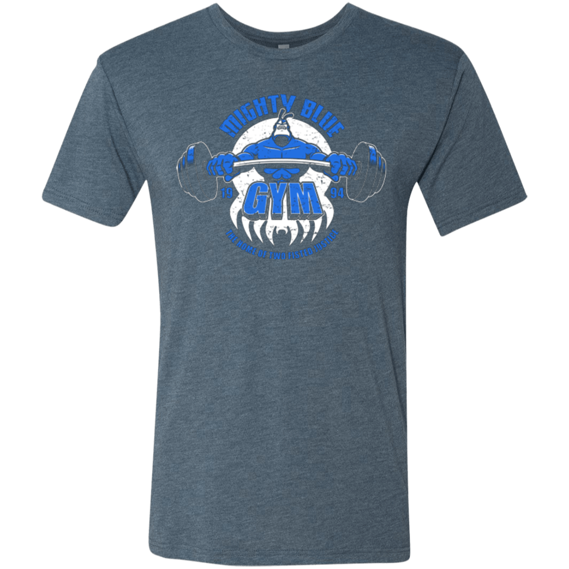 T-Shirts Indigo / Small Mighty Blue Gym Men's Triblend T-Shirt