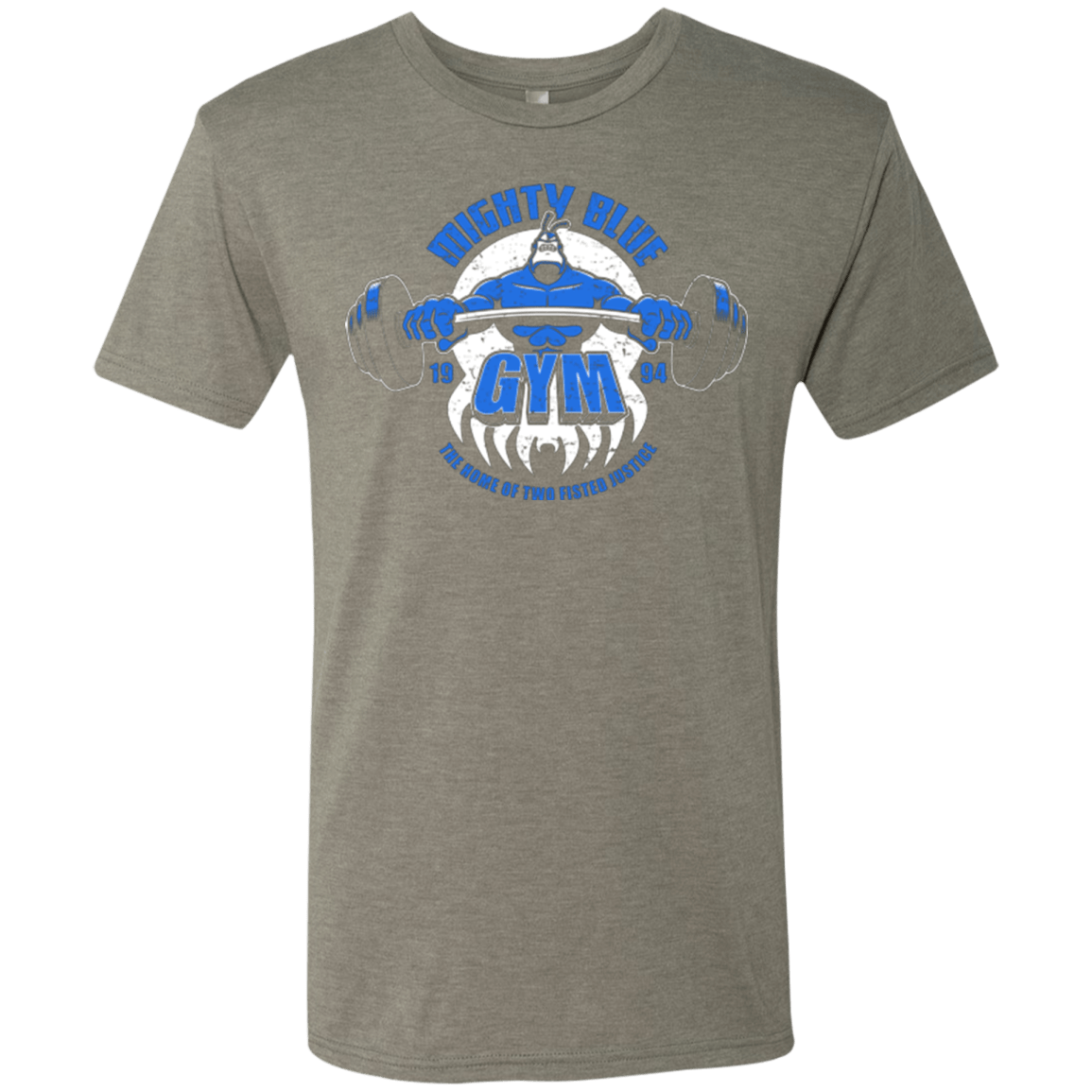 T-Shirts Venetian Grey / Small Mighty Blue Gym Men's Triblend T-Shirt