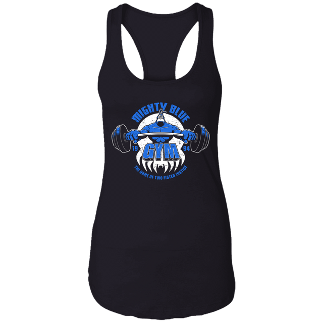 T-Shirts Black / X-Small Mighty Blue Gym Women's Racerback Tank