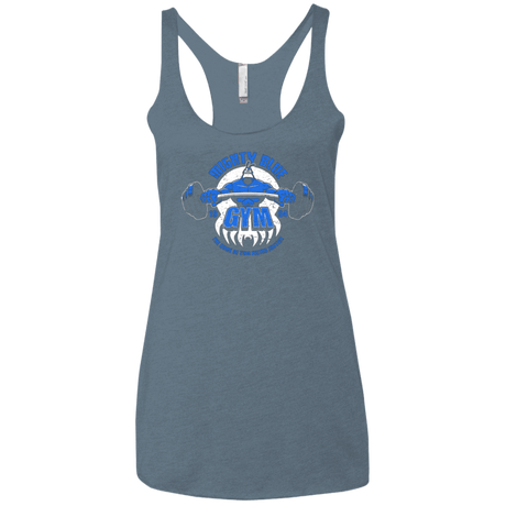 T-Shirts Indigo / X-Small Mighty Blue Gym Women's Triblend Racerback Tank