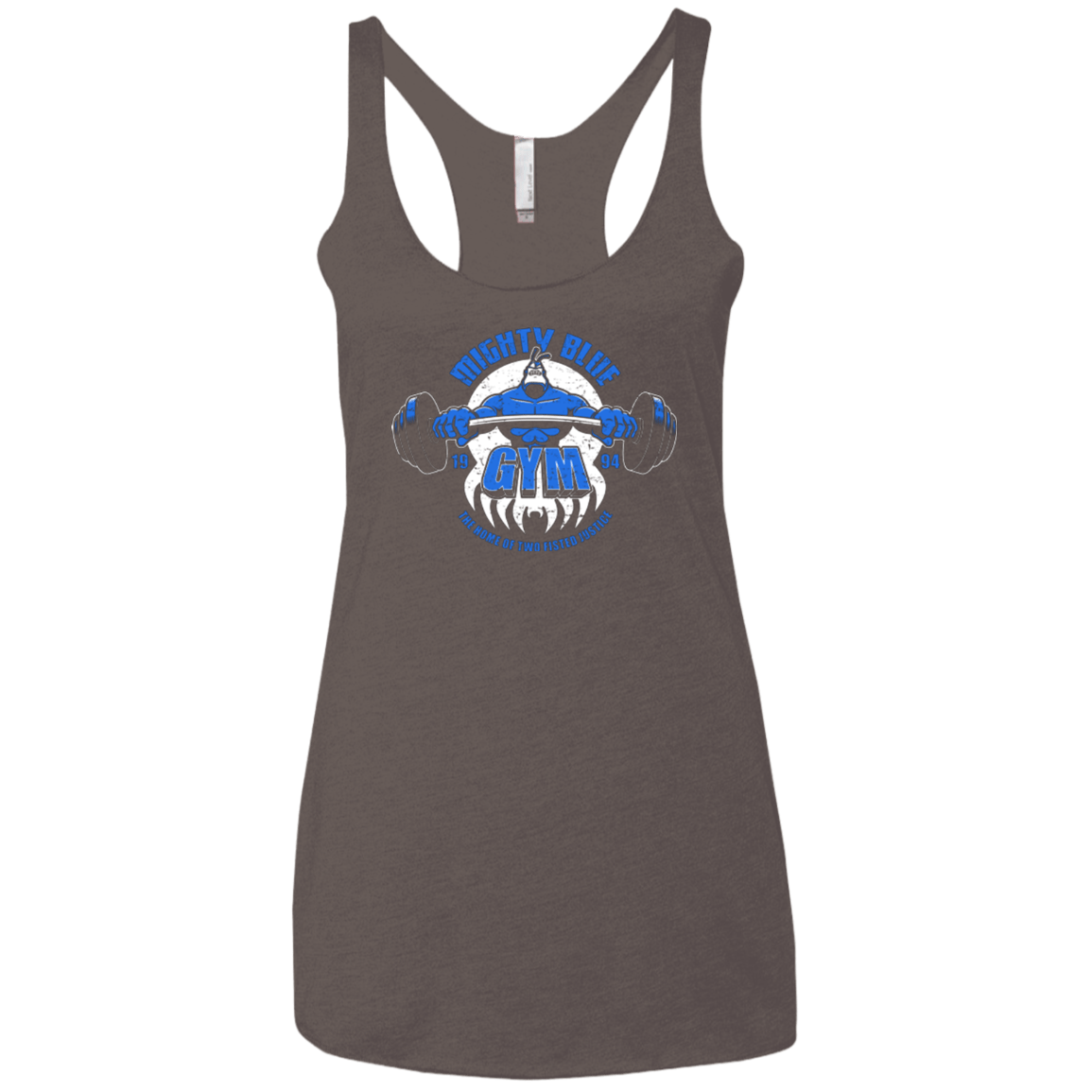 T-Shirts Macchiato / X-Small Mighty Blue Gym Women's Triblend Racerback Tank
