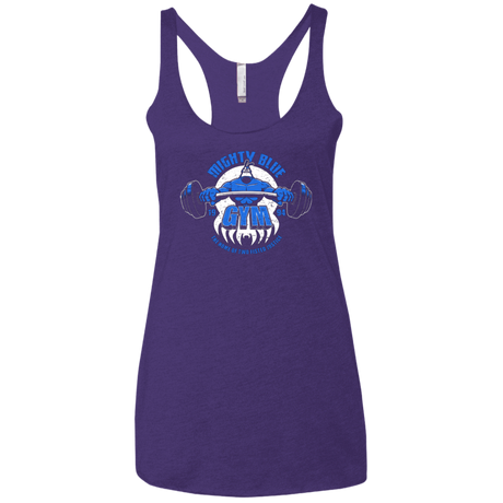 T-Shirts Purple / X-Small Mighty Blue Gym Women's Triblend Racerback Tank