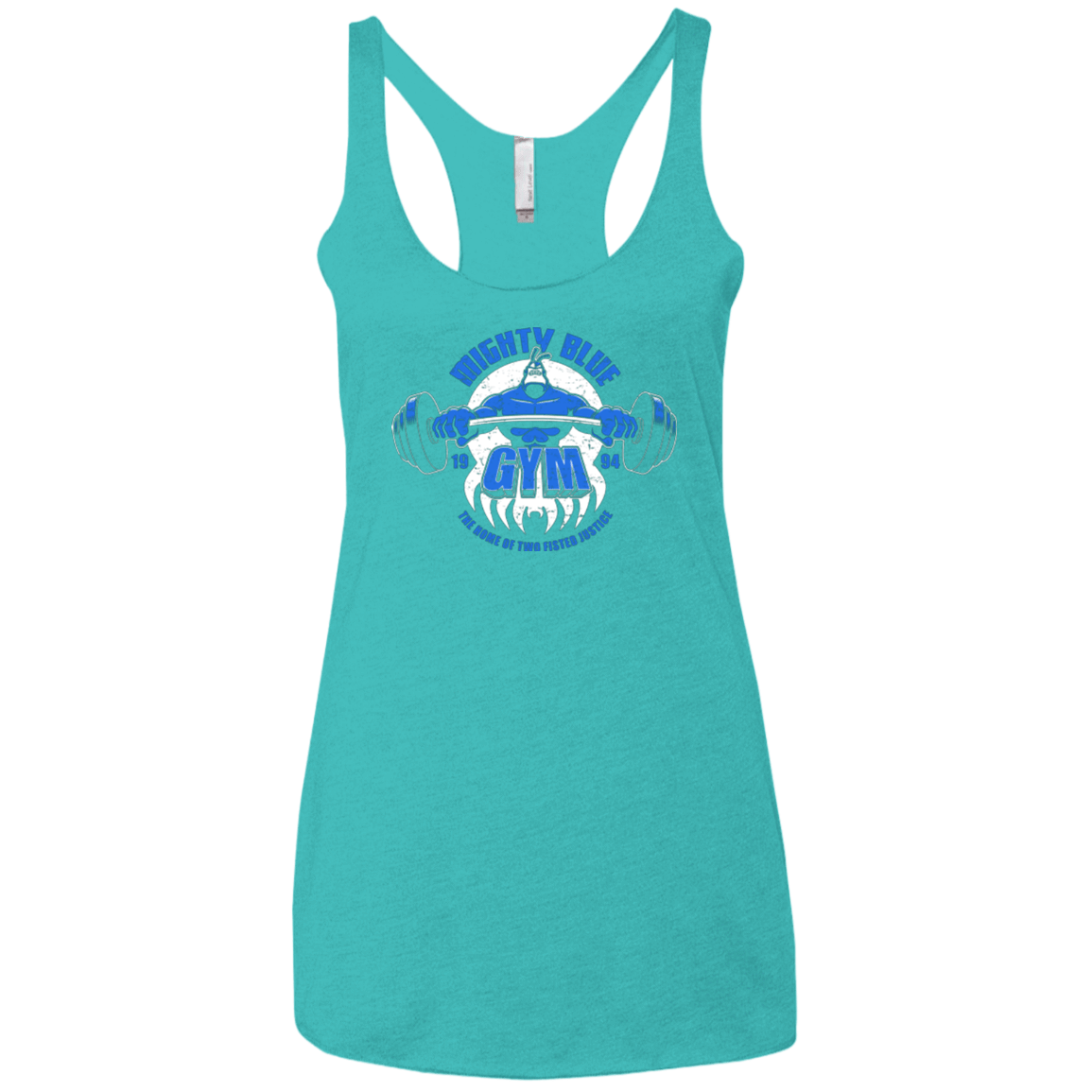 T-Shirts Tahiti Blue / X-Small Mighty Blue Gym Women's Triblend Racerback Tank