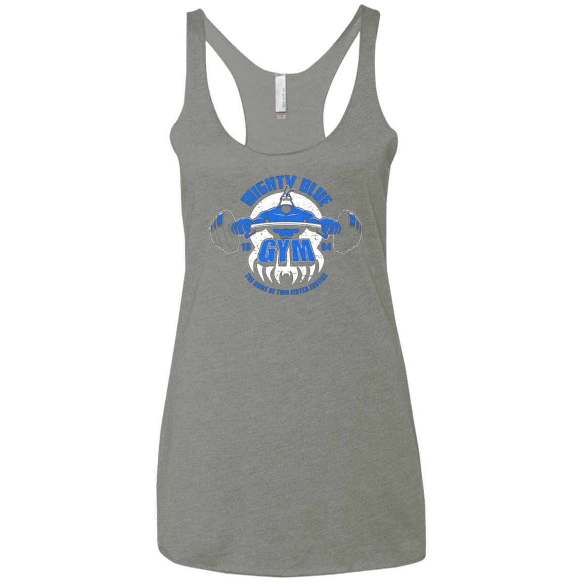 T-Shirts Venetian Grey / X-Small Mighty Blue Gym Women's Triblend Racerback Tank