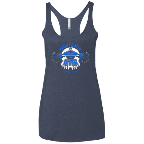 T-Shirts Vintage Navy / X-Small Mighty Blue Gym Women's Triblend Racerback Tank